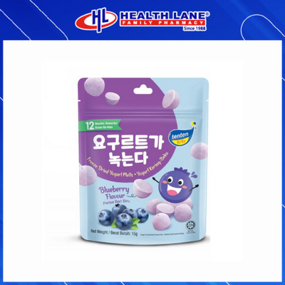TENTEN FREEZE DRIED YOGURT MELTS BLUEBERRY 15G    